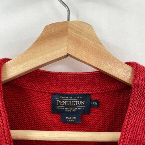 Pendleton XXS red southwestern crew sweater - Picture 3 of 5